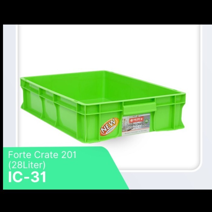 

MICTON LION STAR Keranjang Forte Crate 201 28 Liter Krat Plastik IC-31 Kotak Serbaguna Premium Kokoh Tahan Lama dan BPA FREE Peti Plastik Wadah Penyimpanan Kotak Kuat Keranjang Multifungsi Crate Box atau Kontainer SerbagunaDijamin Ori