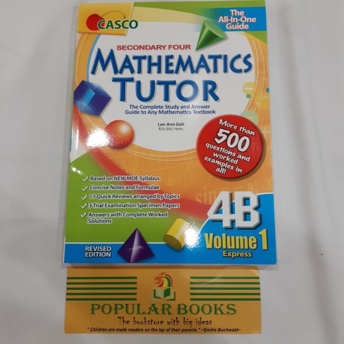

Secondary Four Mathematics Tutor Set 4A & 4B Vo. 1/2