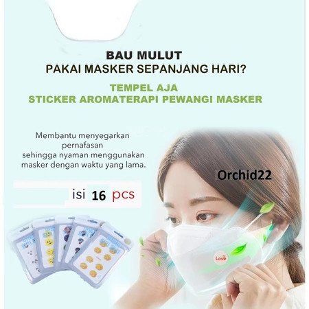 Sticker Masker Aroma Lemon  Mint Korea Mask Patch Stiker Tempel Pewangi Fresh Aromatherapy