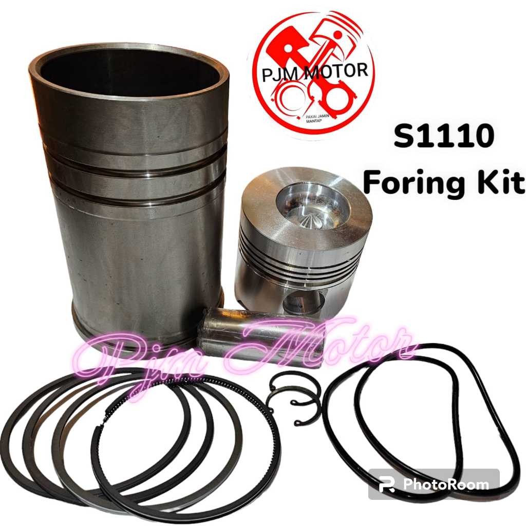 

s1110 foring kit cylinder liner assy boring komplit mesin diesel pengerak 20pk 22pk zs1110 amplas