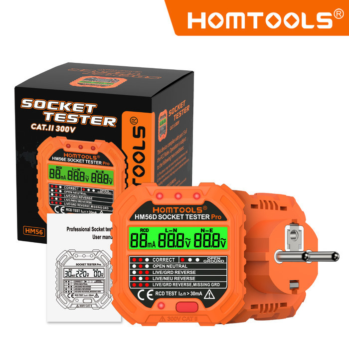 Habotest HT107D Digital Smart Socket Tester Detector Voltage Test Ori - YELLOW  HT107D