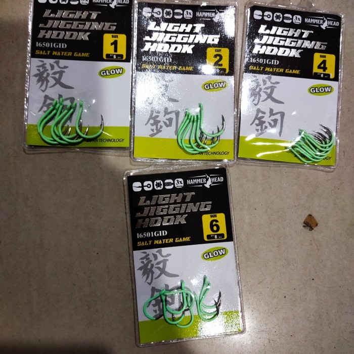 kail pancing hammerhead jigging light jigging 16501 gid flou nyala