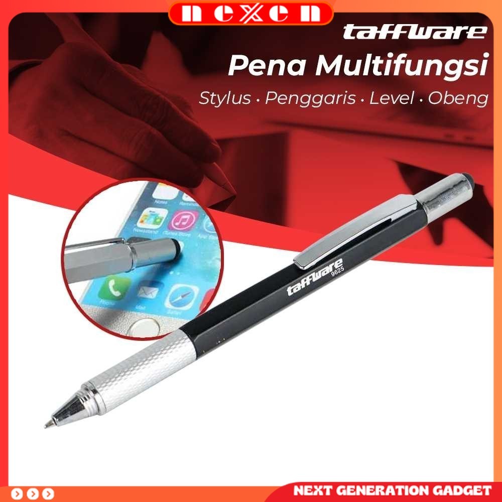 

Pena Multifungsi Plastik Stylus Penggaris Waterpass Obeng - 9625