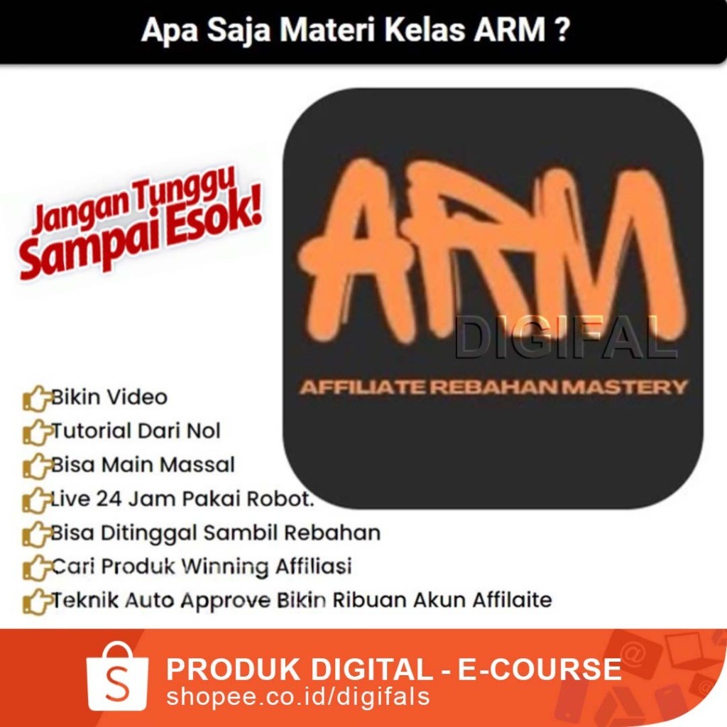 AFFILIATE REBAHAN MASTERY Cuan Besar Tanpa Harus Kirim Barang