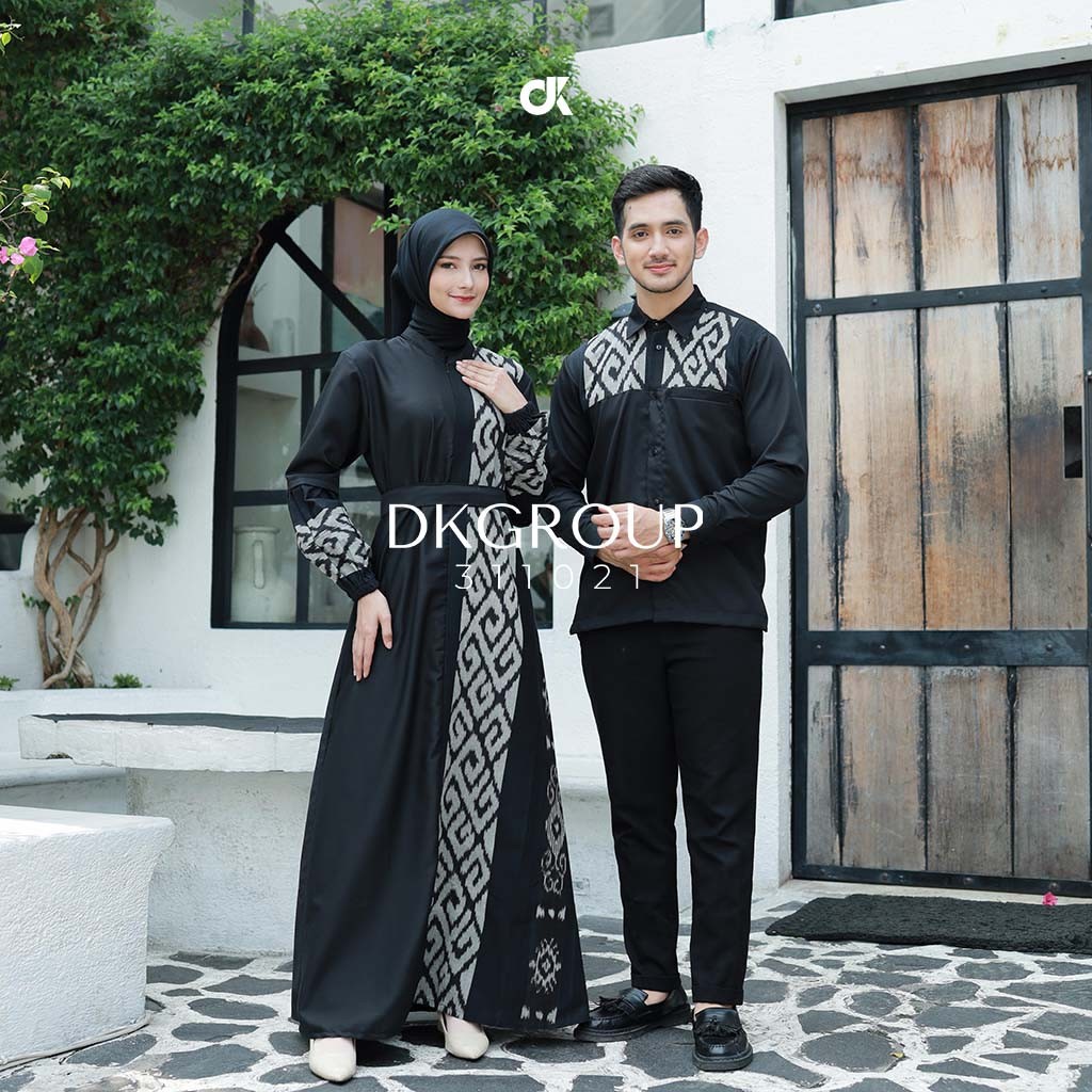 [READY STOCK] Set couple amira gamis tenun kondangan, set couple busana wanita tenun, set couple eth