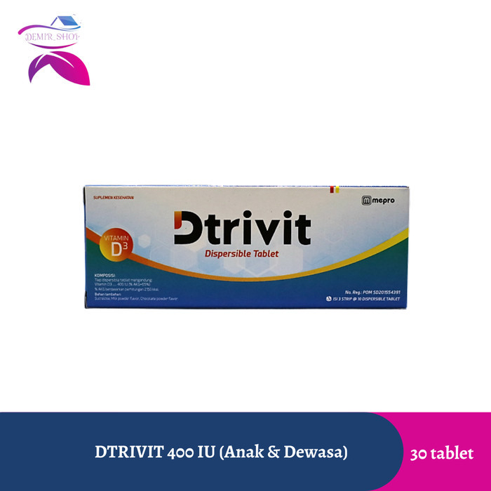 Vitamin D3 400 IU & 1000 IU / Dtrivit Meningkatkan Fungsi Imun - Dtrivit 400 IU