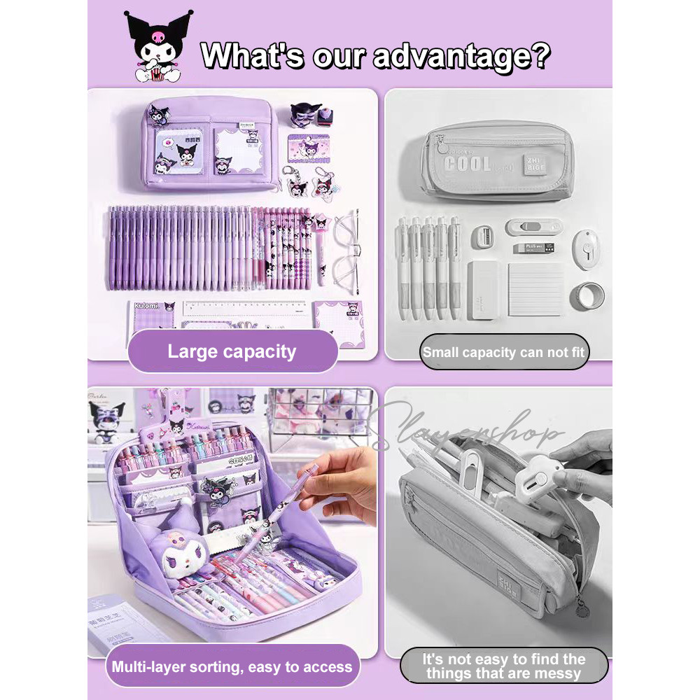 

Tempat Pensil Kapasitas Besar untuk Anak Gadis, Cantik dan Fungsional