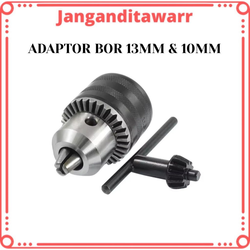 Kepala Mesin Bor 10mm 13mm Drat Drill Chuck Key Set Kepala Bor Tangan 10mm & 13mm