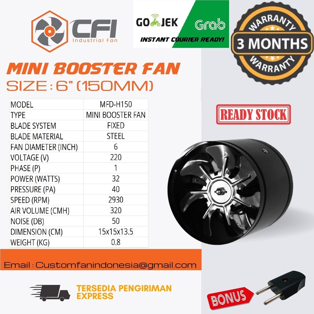6" Inch mini Inline Fan/Booster Fan/Air Duct Fan/Exhaust Fan