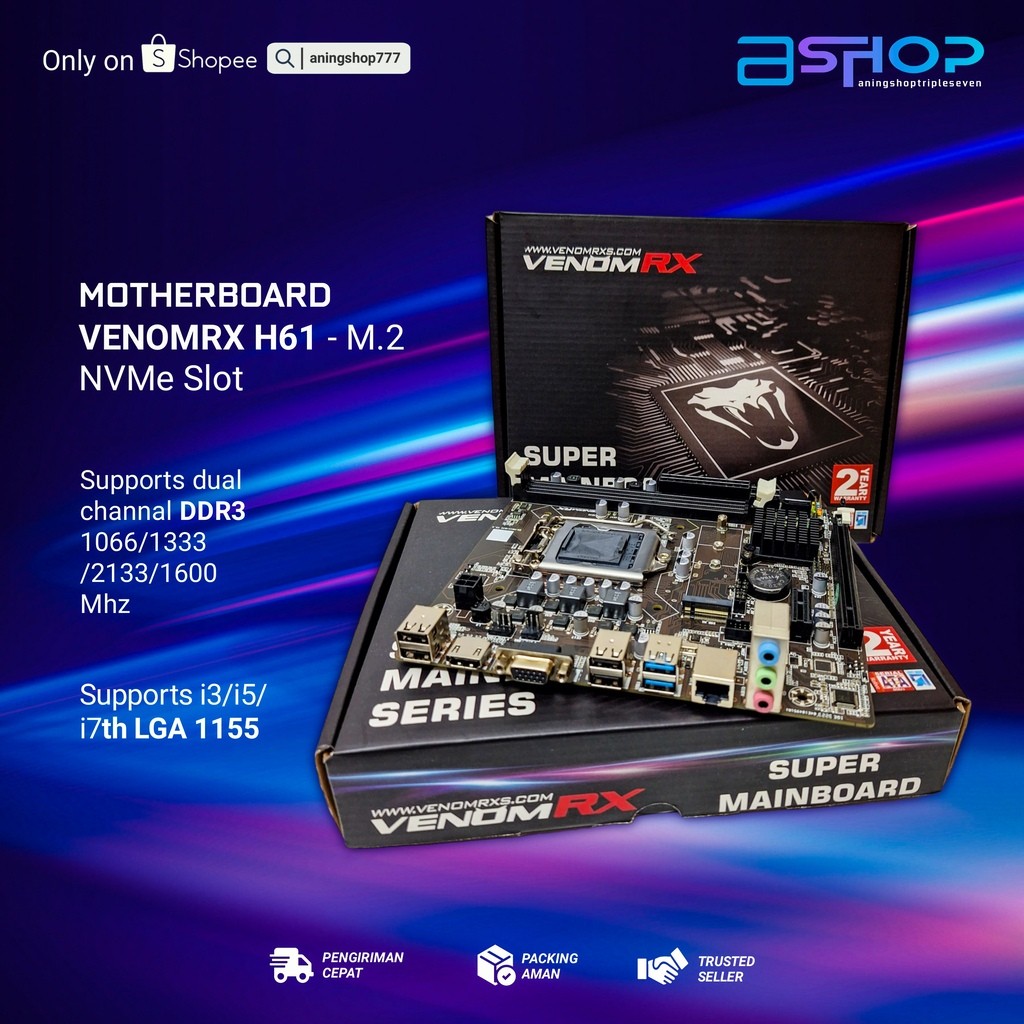 Motherboard H61 VenomRX LGA 1155