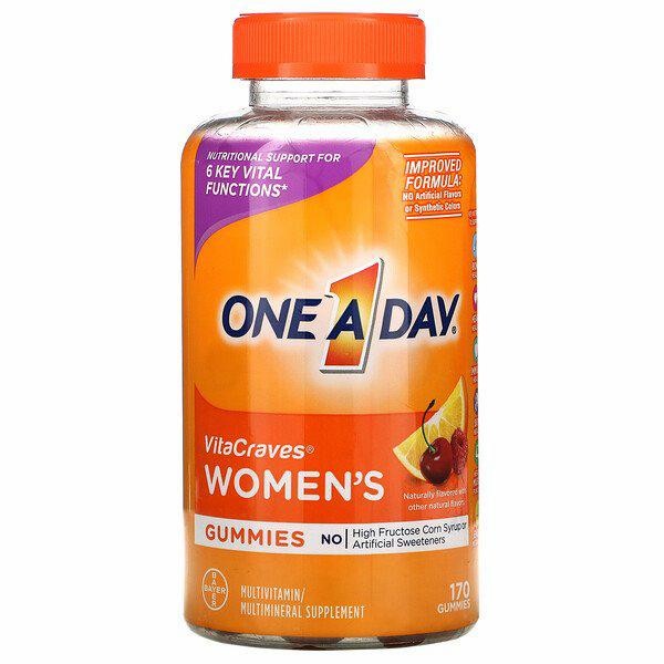 Women's MultiVitamin Mineral One-A-Day VitaCraves 170 Gummies
