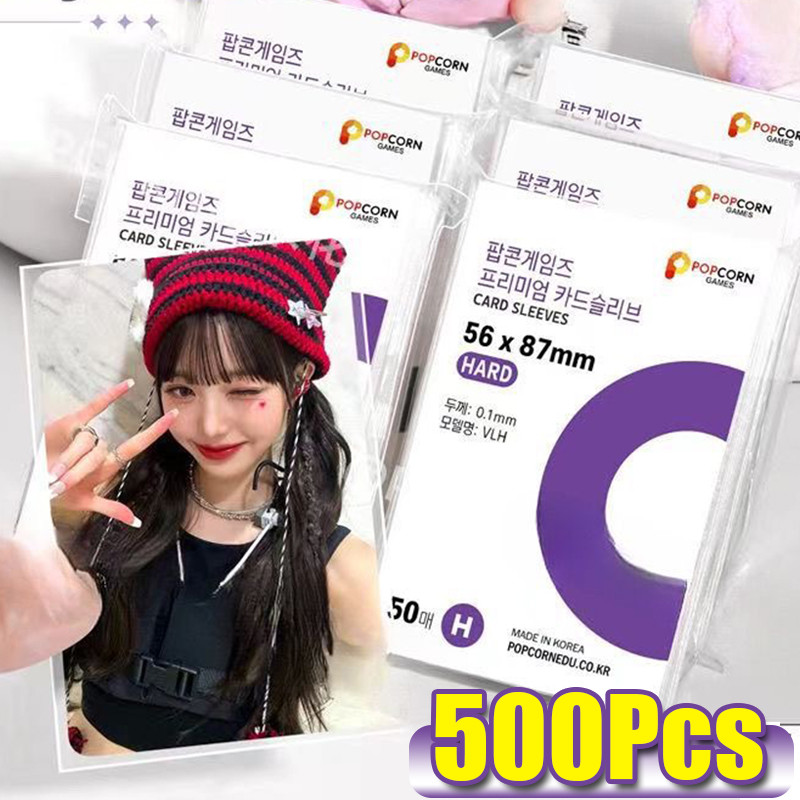 

3inch 4inch Korea Card Sleeves HD Clear Kpop Idol Card Protective Sleeve Photcards Protector Case Box For Popcorn Card Holder