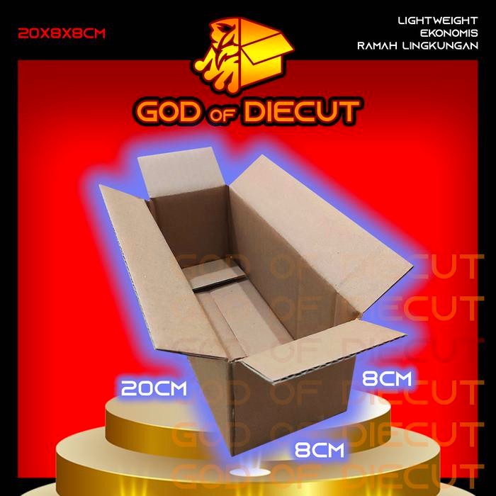 

20x8x8 cm kardus box kotak karton packing barang polos baru