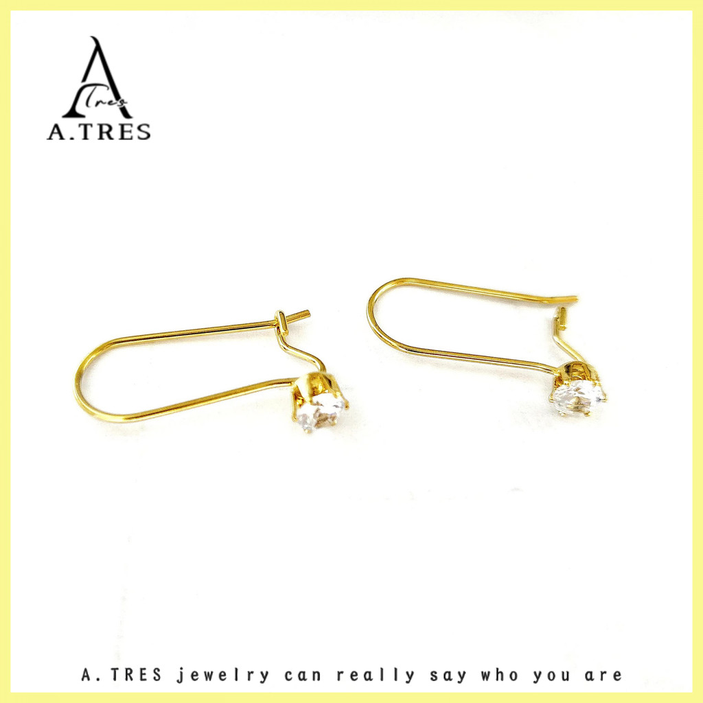 A.TRES 1Set Anting Set Anting Putih Aksesoris Anting Earrings Titanium Anting Anting Palsu Piercing 