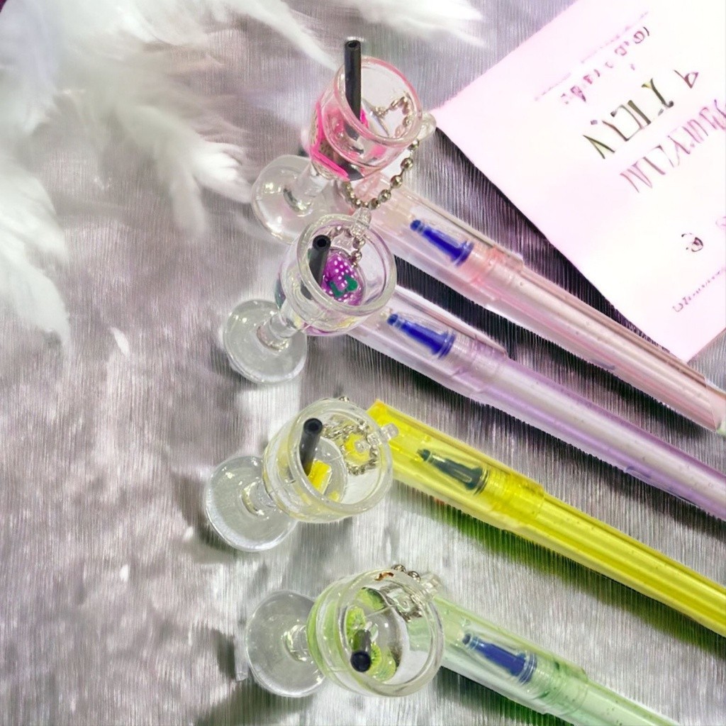 

JHM Pulpen Lucu Aesthetic Pulpen Gelas Juice Fancy Pen Gantungan Minuman Cocktail Bolpoint Karakter Minuman Cangkir Pena Gel Bolpen Unik Alat Tulis Kantor Gel Karakter