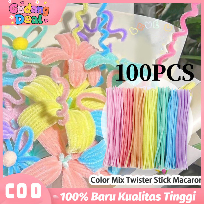 

100PCS 30cm Kawat Bulu Tebal Mix Warna Kawat Bulu Mercy Premium Pipe Cleaner Tebal Diy Craft