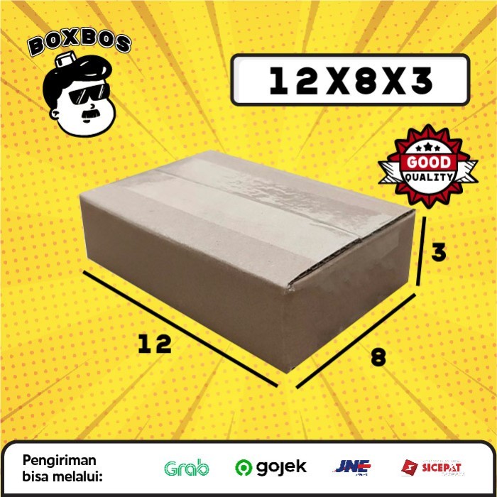 

12x8x3 CM KARDUS Corrugated Packaging Box packing SHEET
