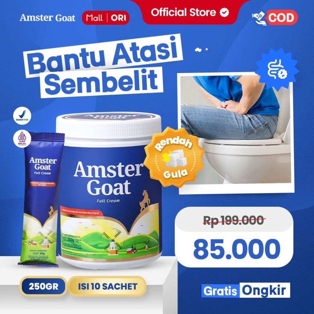 

AMSTER GOAT - Susu Kambing Amstergoat Solusi Mengatasi Sembelit 250gr