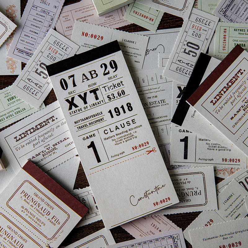 

40pcs/lot Memo Pads Material Paper Vintage in the book Junk Journal Scrapbooking Cards Retro Background Decoration Paper