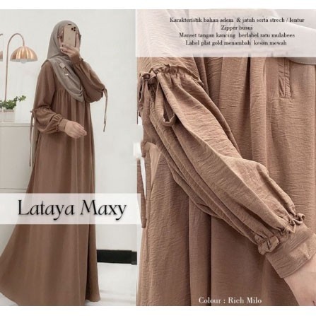 Lataya Dress Gamis Wanita - Milo, Hyget Super