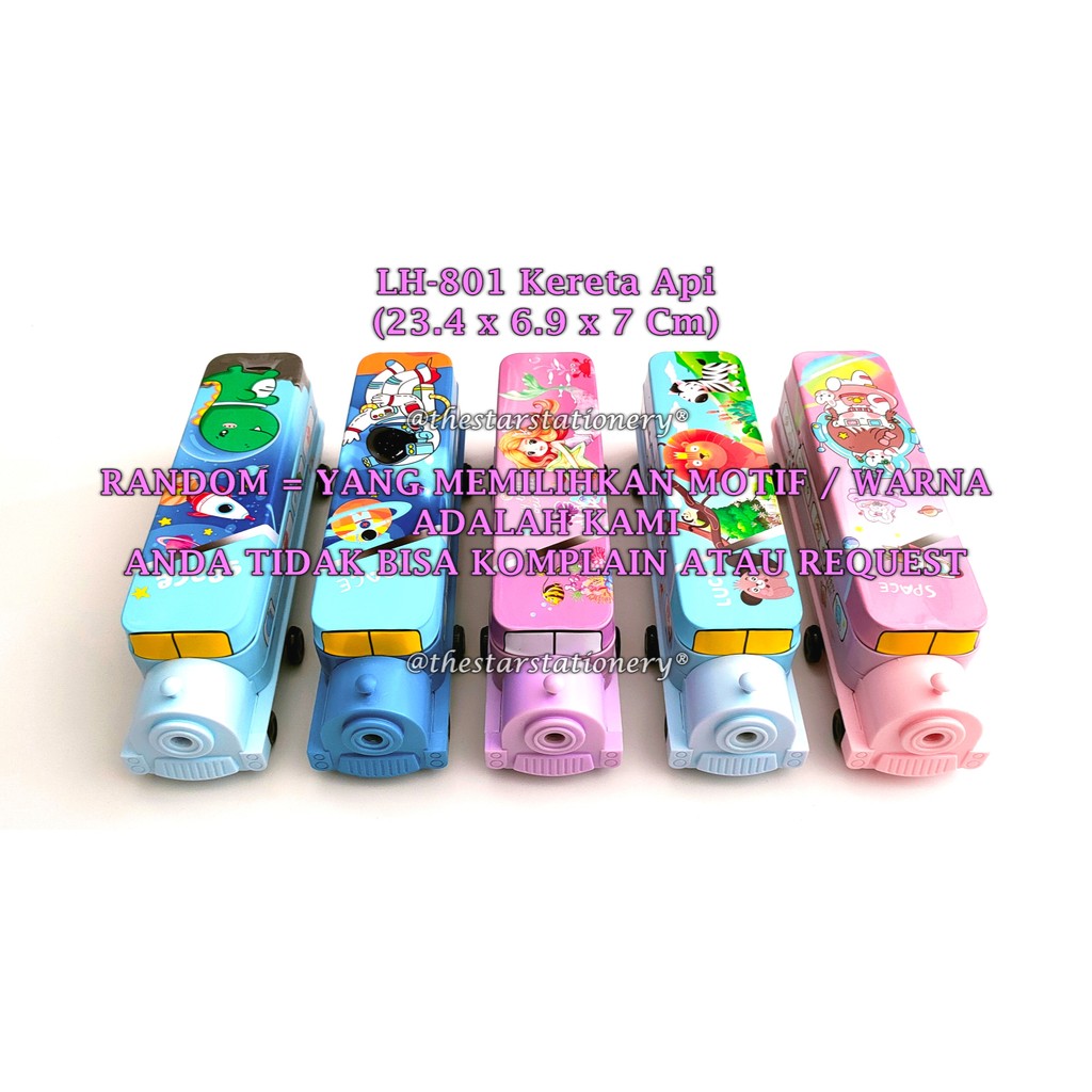 

(1 Biji) GROSIR Kotak Pensil Kaleng Kereta Api LH-801 / Tempat Pensil Kaleng SPIMP 23.4*6.9*7 Cm