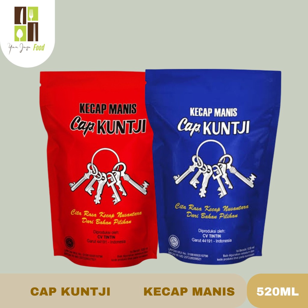 

Kecap Manis Cap Kuntji Kunci Merah / Biru / Kecap Manis / Kecap Tin Tin Kemasan 520ml Asli