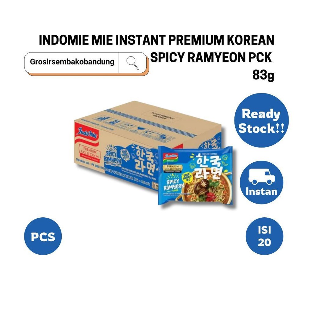 

INDOMIE MIE INSTANT PREMIUM KOREAN SPICY RAMYEON PCK 83g - 1 Dus - Kota Bandung