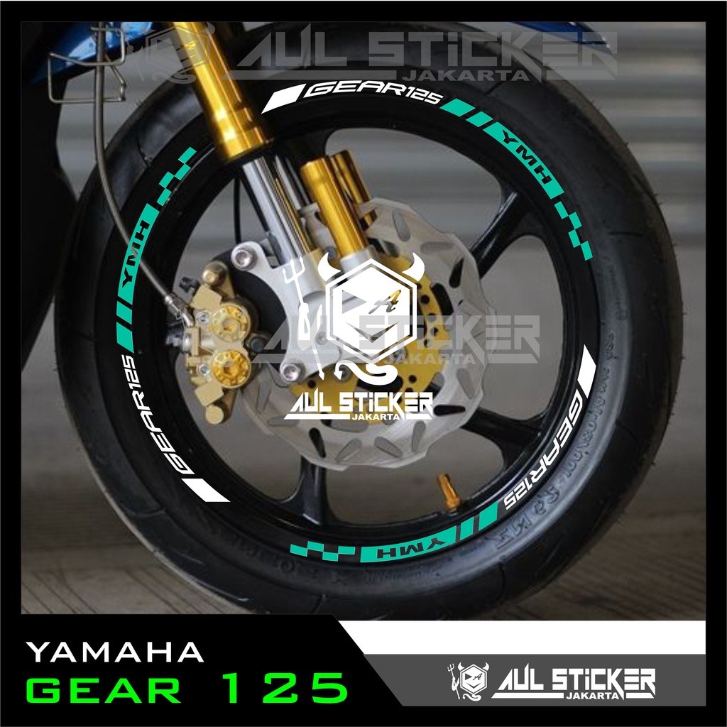 STICKER VELG YAMAHA GEAR 125 DEPAN BELAKANG