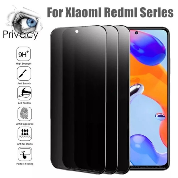 TEMPERED GLASS XIAOMI REDMI NOTE 11 ANTI SPY PRIVACY ANTI GORES KACA PELINDUNG LAYAR GOOD QUALITY - 