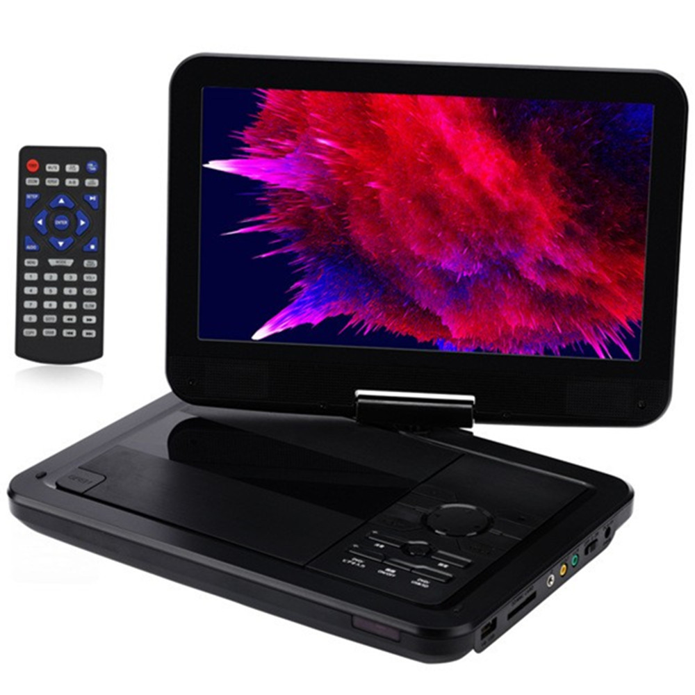 14Inch Portable DVD U Disk MP3 Player Rotatable VCD CD Disc Machine AV Audio Video Input Output High