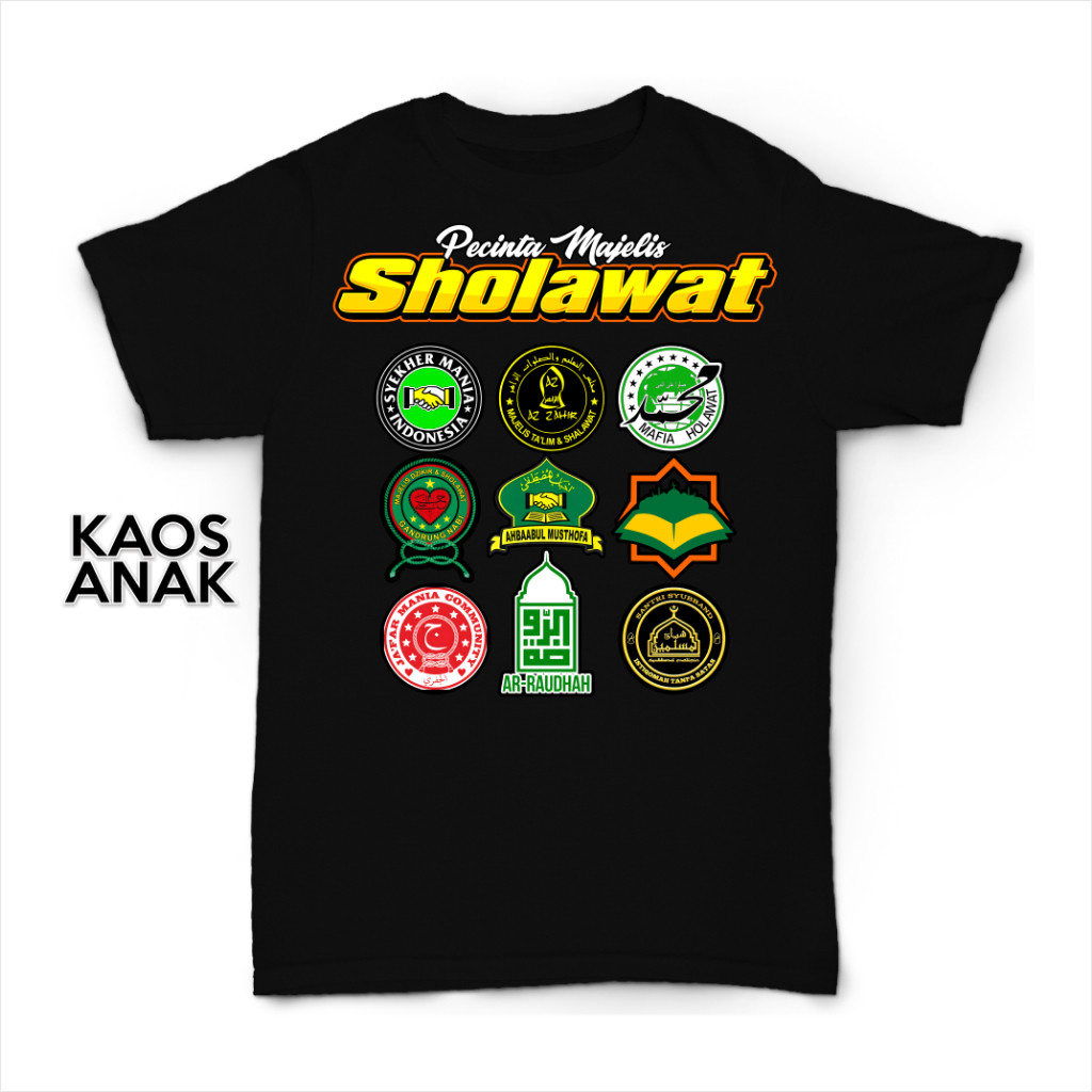 BAJU KAOS ANAK PECINTA MAJELIS SHOLAWAT SYEKHER MAFIA SHOLAWAT SABILU TAUBAH