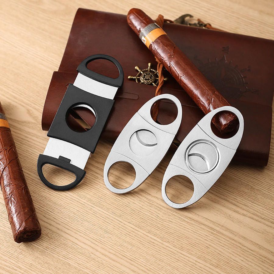 

1PC Cigar Cutter Double-Edged Cigar Cutter Stainless Steel Cigar Scissors Creative Cigar Accessories Cutting And Cutting Machine