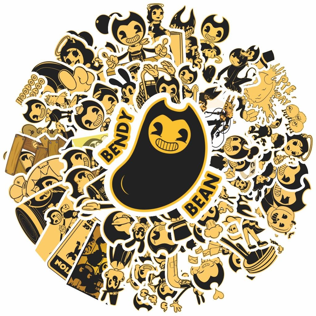 

COD 100 Pcs Motif Bendy And The Ink Machine Colorfull Anti Air Untuk Dekorasi Notebook Sepeda Skateboard Handphone DIY