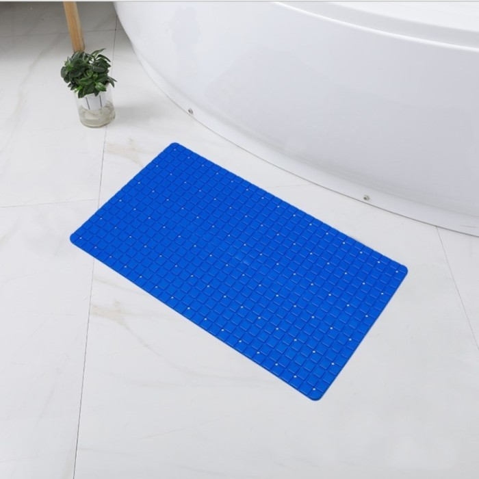 cod SUDOKU Shower Bath Mat / Keset Kamar Mandi PVC Anti Slip Suction Cup - SUDOKU - BLUE