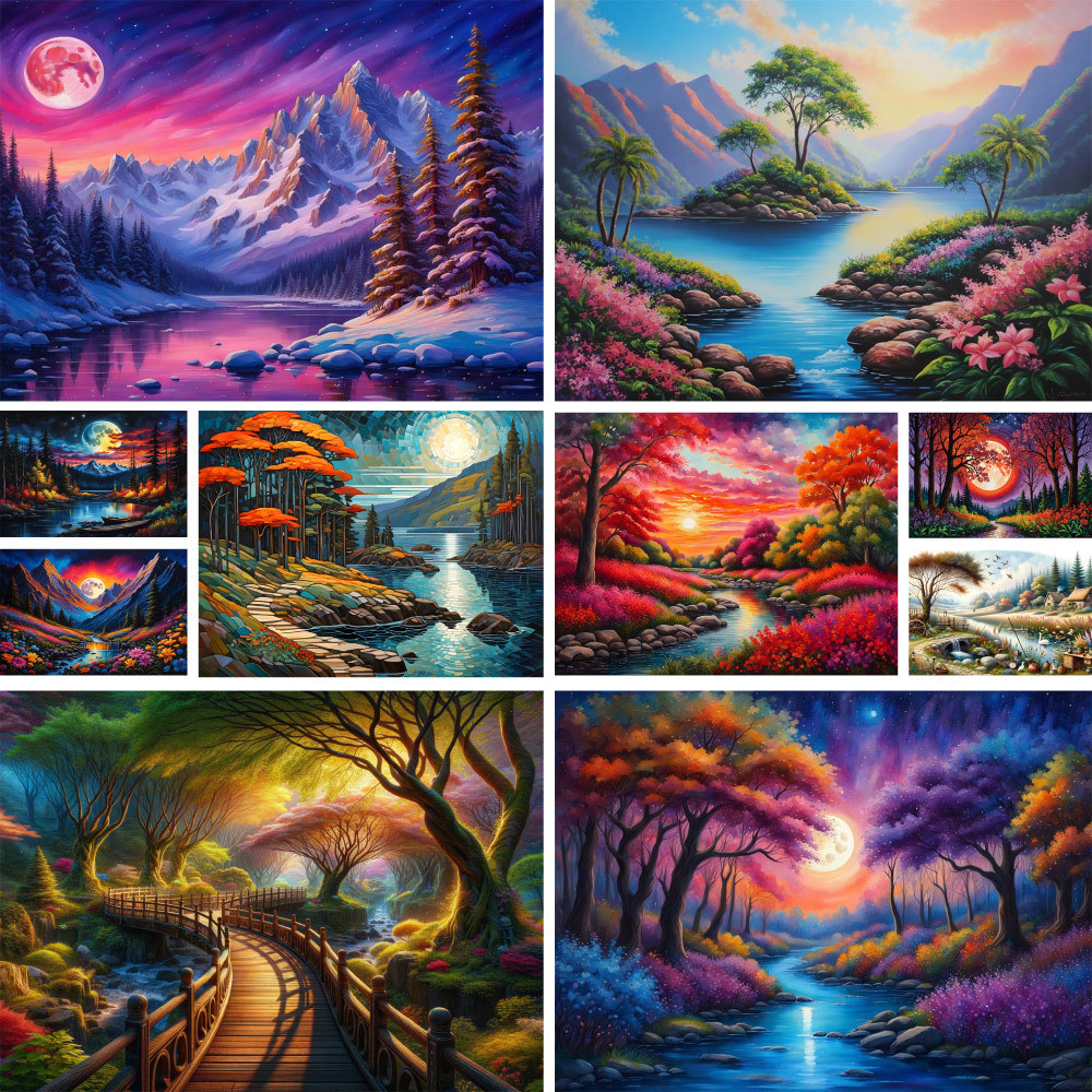 

Landscape Wonderland Paint By Number 20x30 Handicrafts Craft Kit For Adults Wall Decor Mother's Gift Wholesale Dropshipping 2024