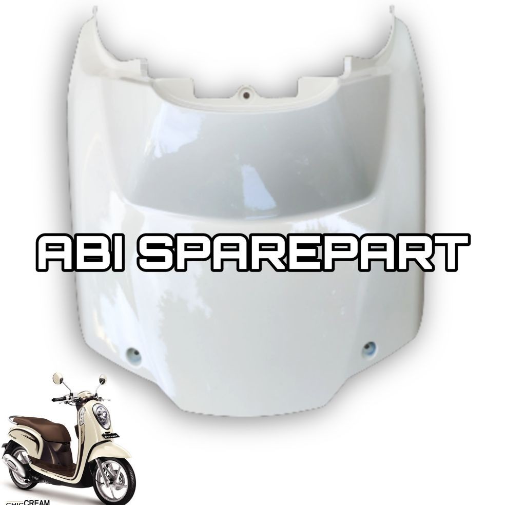 DEKS LEGSHIL TENGKI / KAP MESIN HONDA SCOOPY FI LAMA 2015 - cream