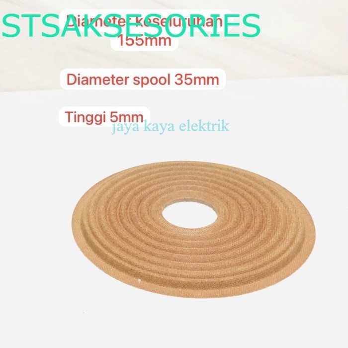 Dumper Demper Membran Speaker 12 inch Lubang Spool 35mm Diameter 155mm