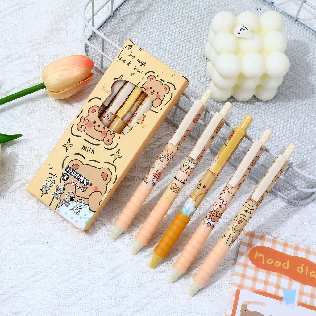 

BEST PULPEN GEL MEKANIK 1 SET ISI 5 PCS MOTIF BERUANG COKELAT YANG LUCU IMUT DENGAN HANDLE ANTI SLIP