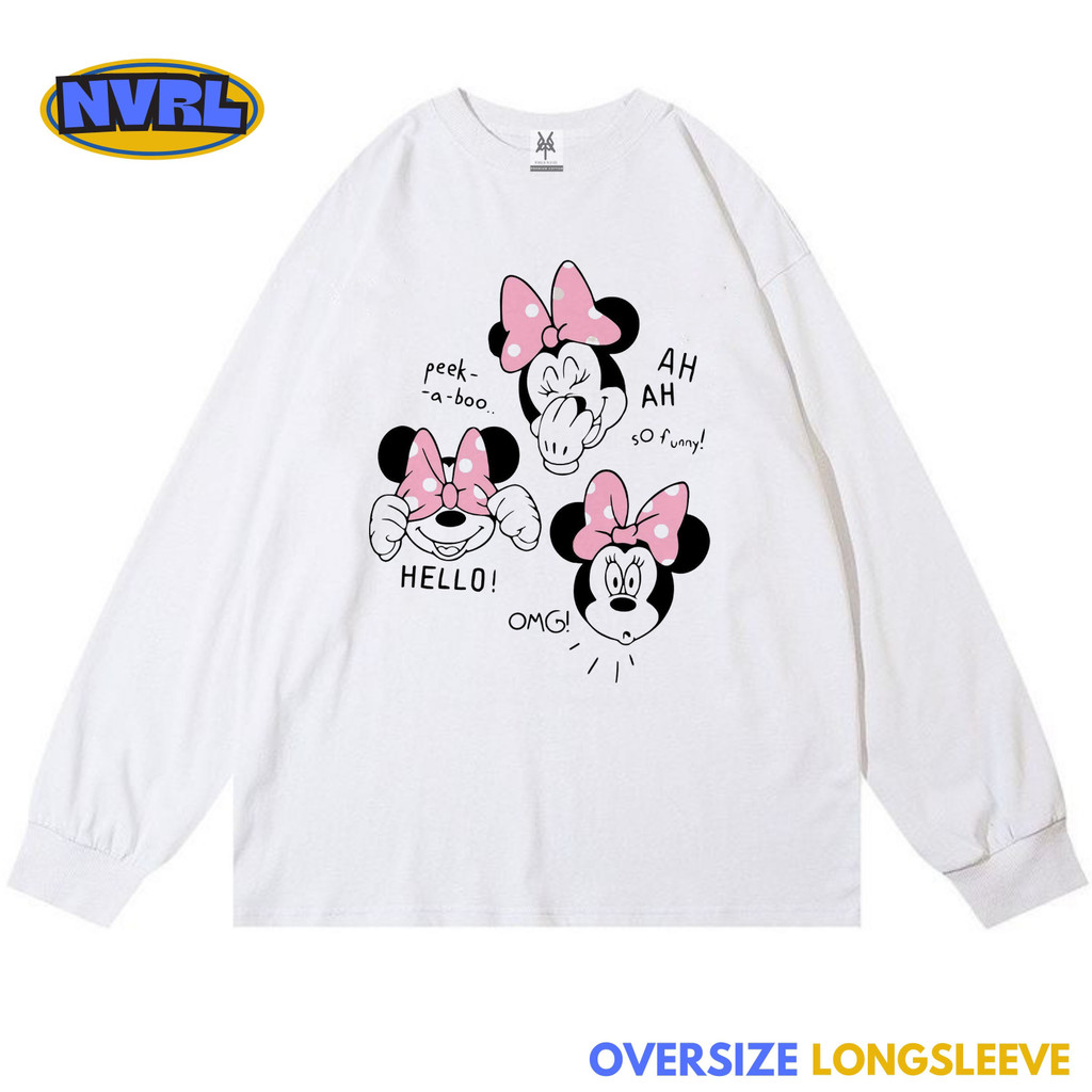 Kaos oversize longsleeve disney minnie mouse vintage tee