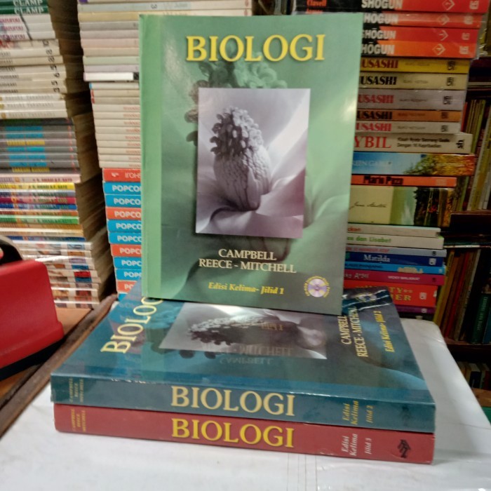 Buku BEKAS ORIGINAL BIOLOGI CAMPBELL JILID 1-2-3 EDISI KELIMA