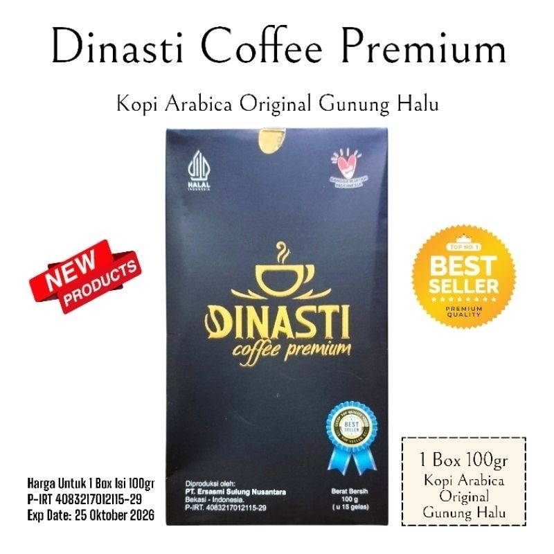 

KOPI DINASTI | DINASTI COFFEE PREMIUM 1 BOX ISI 100ML KOPI ARABIKA ORIGINAL GUNUNG HALU