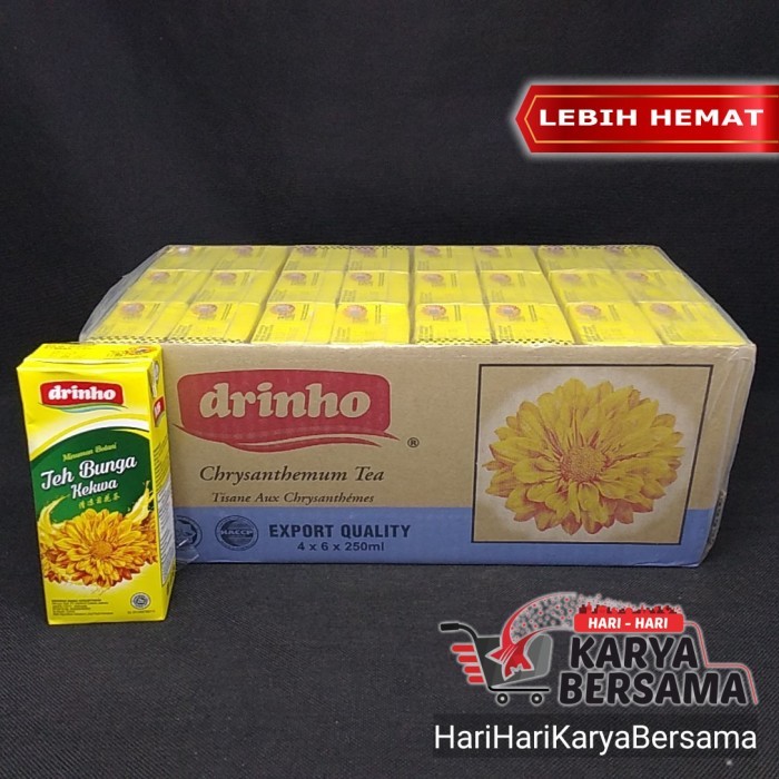 

MINUMAN TEH DRINHO CHRYSANTHENUM TEA KOTAK 24'S X 250ML - PER KARTON