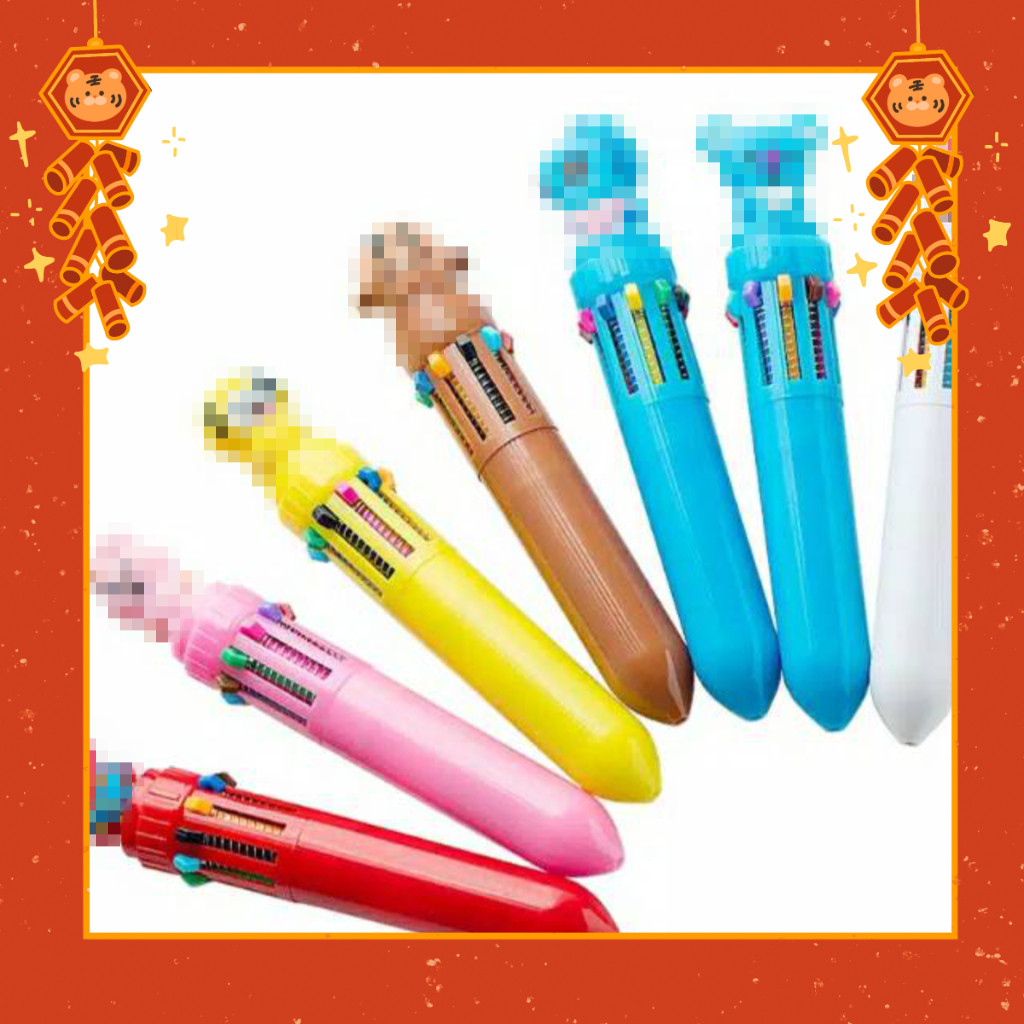 

PENA Karakter Rainbow Pulpen Kartun 10 Warna Pen Warna Warni Bolpoin Karakter Lucu Stockami A13