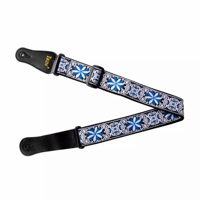 (COD)  Strap Gitar Kulit Asli Motif Pick Tali Rock You S-961