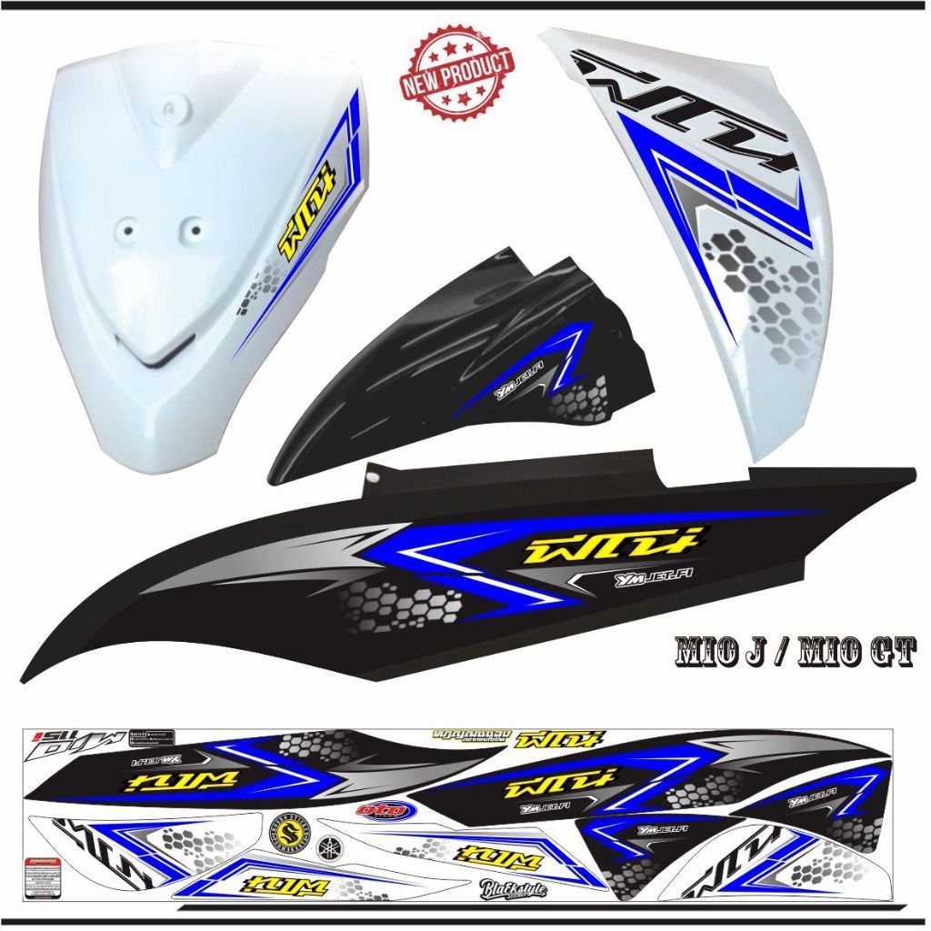 STIKER MOTIF ELEGAN STIKER MOTOR MIO J / MIO GT STRIPING TERKEREN