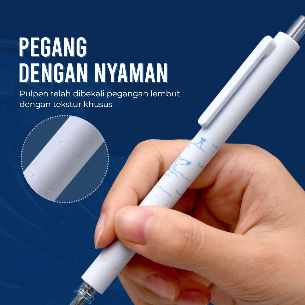 

AJSSHOP Kaco ROCKET Pena Pulpen Gel Marine Pen 0.5mm Tinta Hitam 3 PCS - K1028