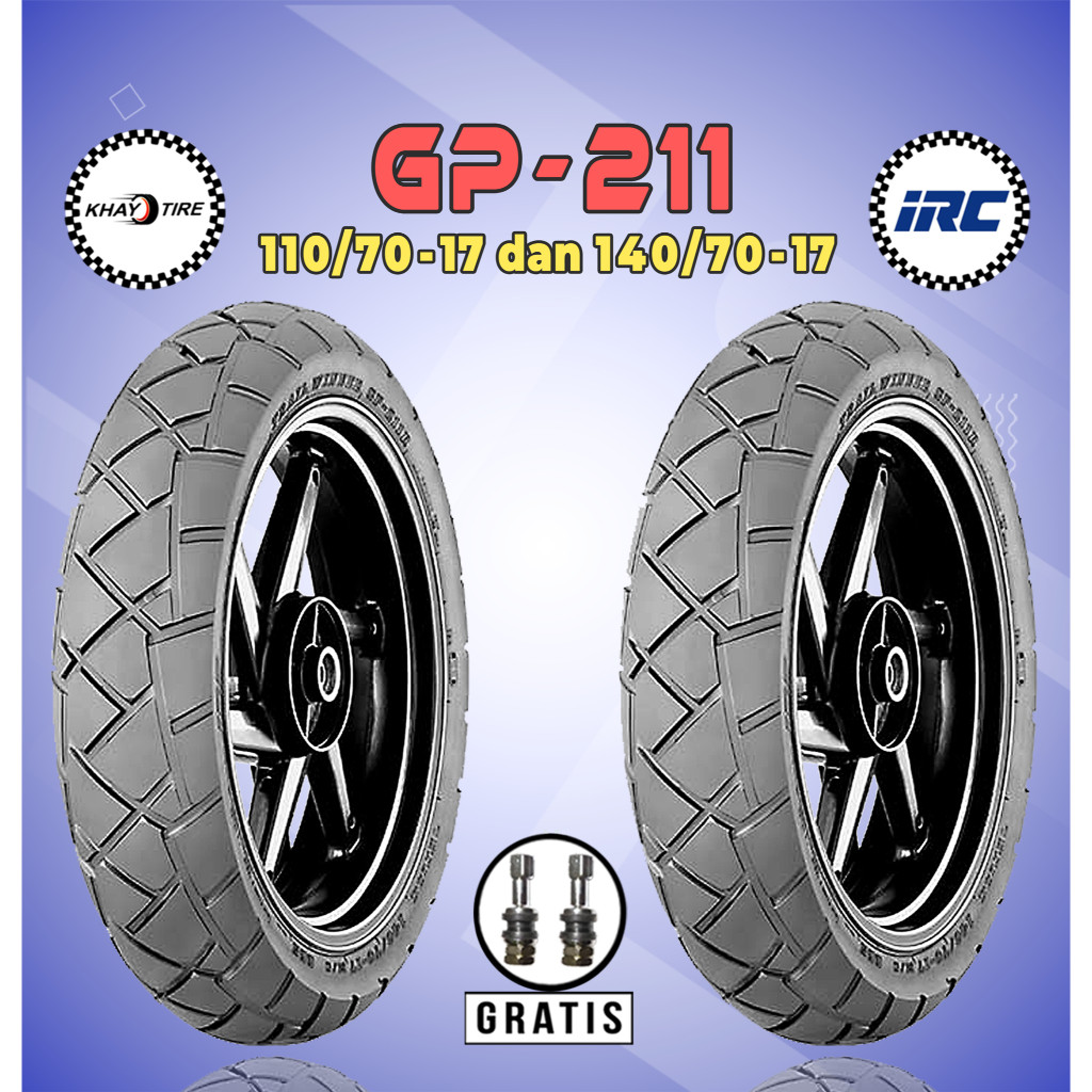 Paket Ban Motor Touring IRC GP-211 110/70-17 dan 140/70-17 Tubeless
