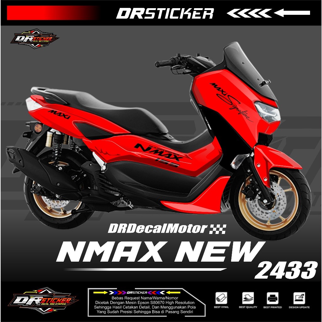 Stiker Nmax New Full Bodi Terbaru - Variasi nmax - Decal Nmax New - Skotlet Nmax Full Body