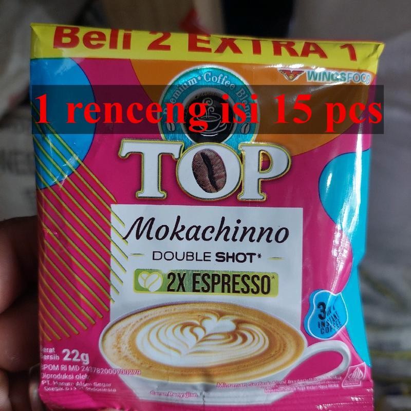 

1 Renteng Top Kopi Mokachinno, Isi 15 Piece - Nikmat dan Lezat - Coffee, Robusta