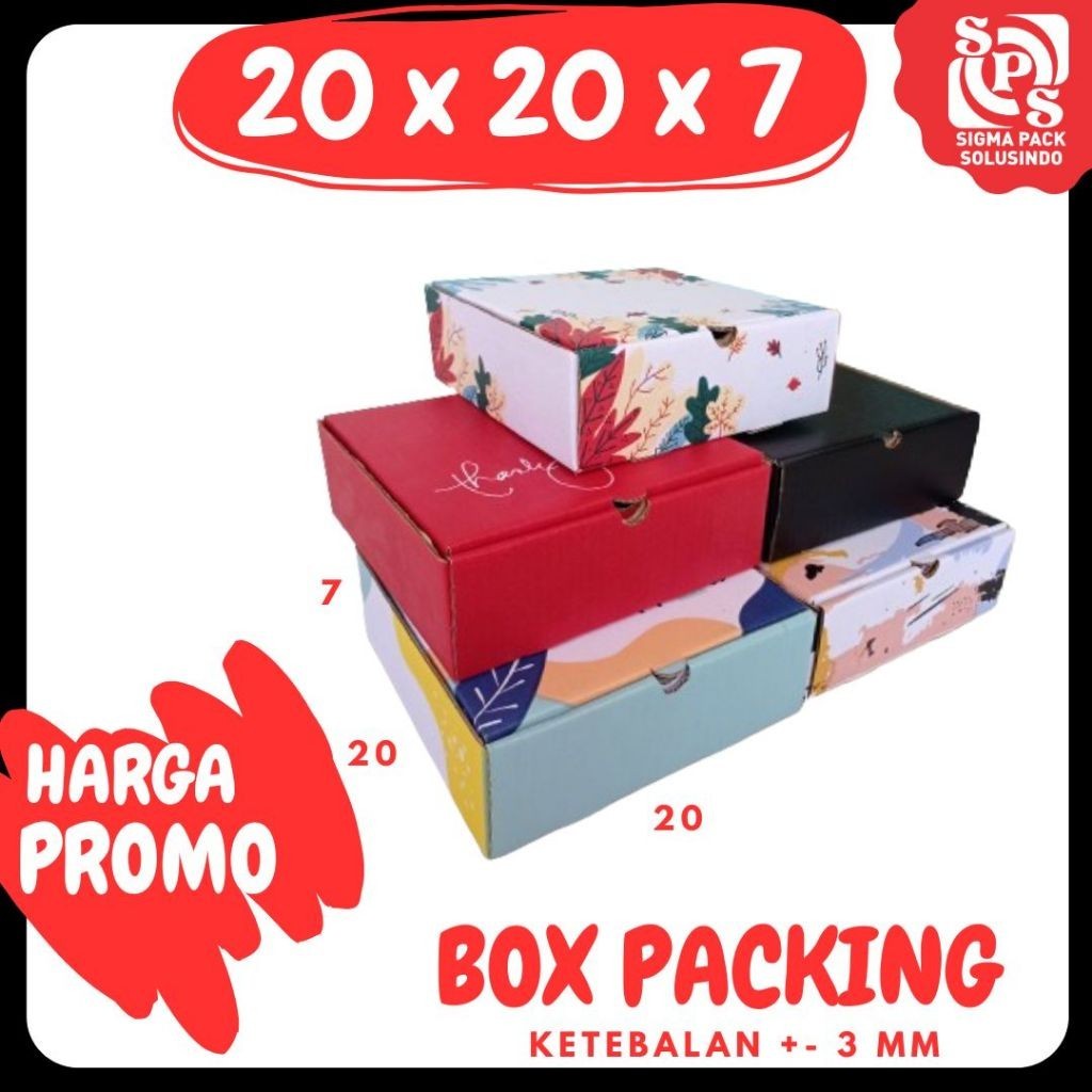 

Box Hampers 20x20x7 LD Kardus Packing/Karton/Polos/Pizza/Nasi/hampers MEDIAPACK